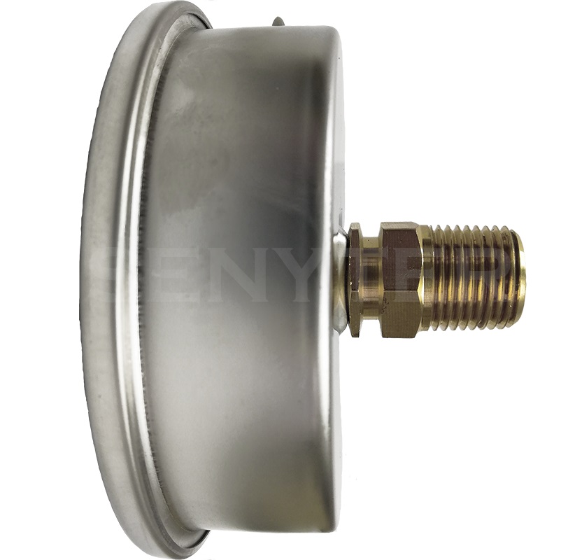 Manómetro TEMPRES Inox. Bronce Diámetro 4.0" Conexión 1/2" NPT M, Posterior en Bronce - Imagen 3