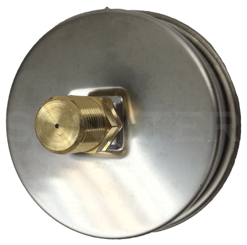 Manómetro TEMPRES Inox. Bronce Diámetro 4.0" Conexión 1/2" NPT M, Posterior en Bronce - Imagen 2