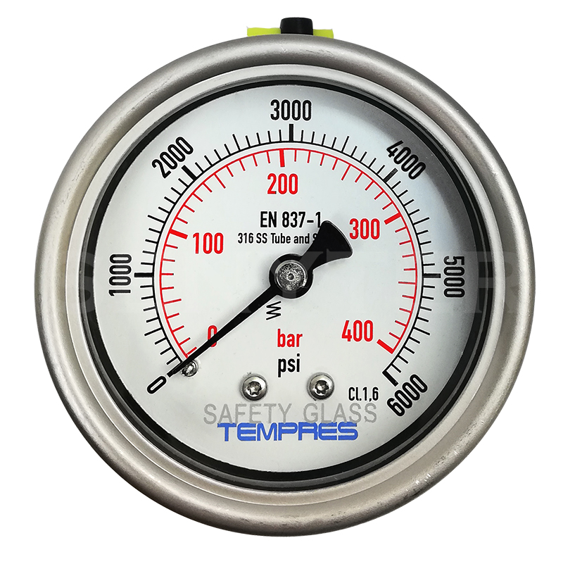Manómetro TEMPRES Full Inox Diámetro 2,5" Conexión Posterior