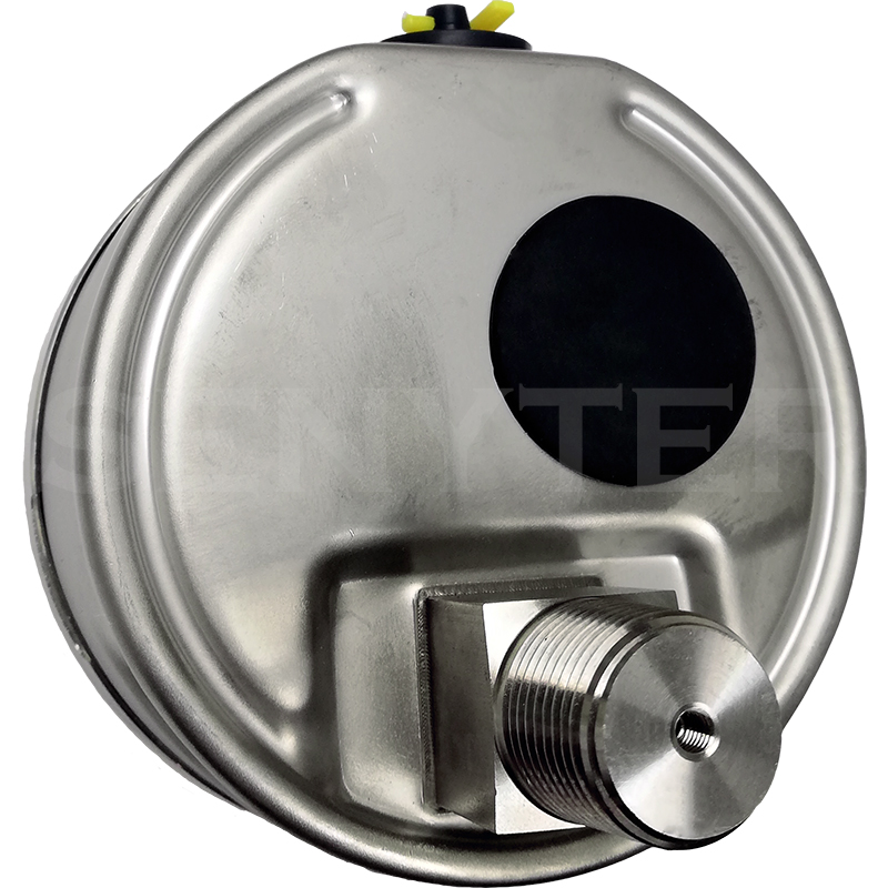 Manómetro TEMPRES Full Inox DN 4.0" Conexión 1/2" NPT M, Posterior en SS316 - Imagen 3