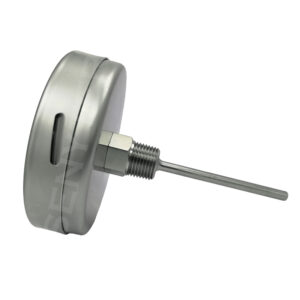Termómetro bimetálico DN 4" bulbo 1/2" NPT M, Posterior en SS316