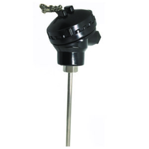 Sensor de Temperatura PT100 Cabezal Baquelita Negro