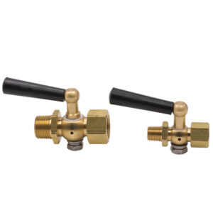 Válvula para manómetros en bronce Hi x He  Conexión 1  1/2" NPT Hi x 1/2" NPT He Conexión 2   1/4" NPT Hi x 1/4" NPT He