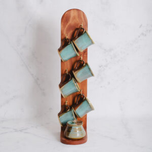 Set 6 tazas con atril y azucarero