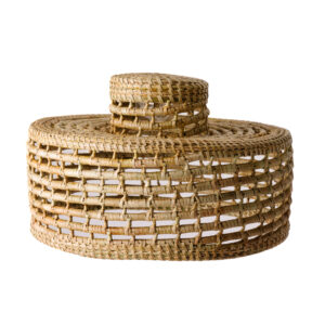 Lámpara redonda de pita natural