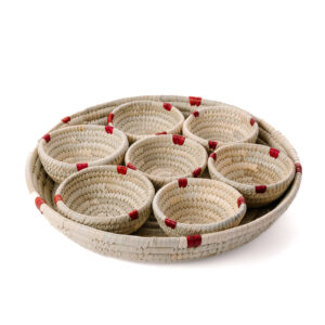 Set aperitivo 7 pocillos y plato base ñocha