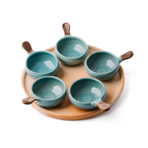 Set cevichera cerámica gres