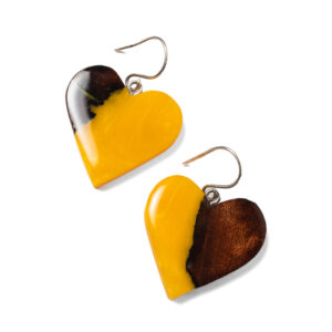 Aros de resina madera modelo Corazón