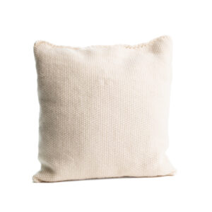 Cojín de lana blanco