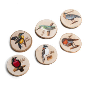 Imán de madera aves de Chile