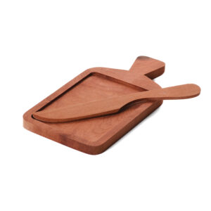 Tabla pequeña con cuchillo de madera