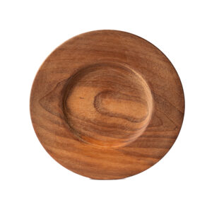 Plato hondo de madera color natural raulí