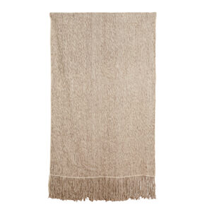 Piecera telar crudo con gris 215 x 117 cm.