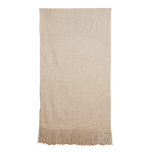 Piecera telar XL crudo y gris 223 x 114 cm.