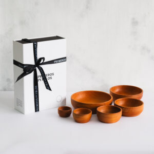 Pack 6 pocillos de madera natural