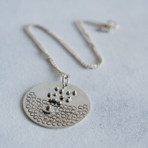 colgante plata cadena redondo