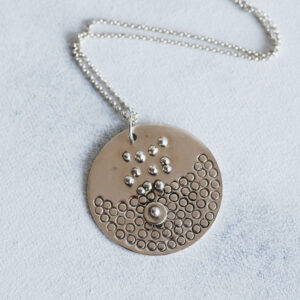colgante redondo plata
