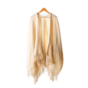 Ruana telar color beige