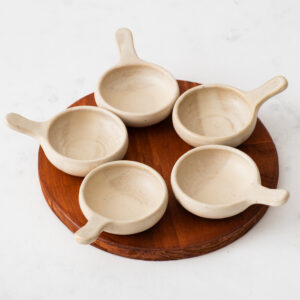 set cevicheta plato base madera