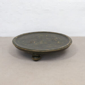 Plato base - bandeja madera verde envejecido