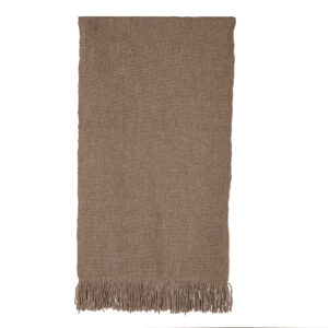Echarpe telar café 208 x 51 cm.