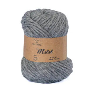 Ovillo lana Malal color gris