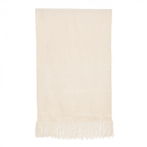 Piecera telar blanco 160 x 79 cm.