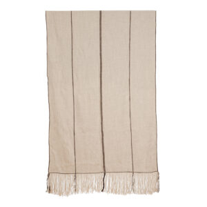 Piecera telar XL beige y café 243 x 118 cm.