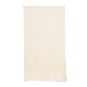 Piecera telar blanca 162 x 73 cm.