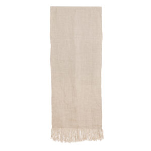 Echarpe telar beige 190 x 53 cm.